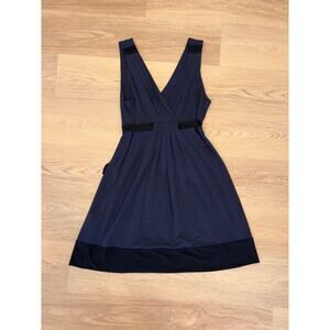 BCBGMaxazria black fit & flare wrap waist cocktail dress size 12